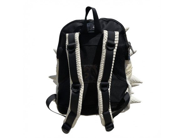 MadPax Spiked White Reptile Skin Backpack (Medium)