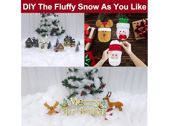 Fake Snow Decorations, 30 Sqft Fiber Sof