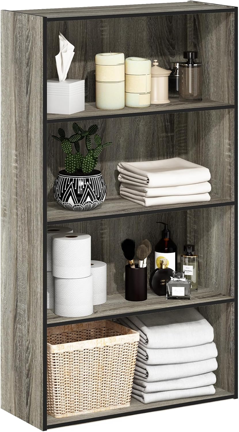 Furinno PASIR 4-Tier Bookshelf French Oak - Gallery 5