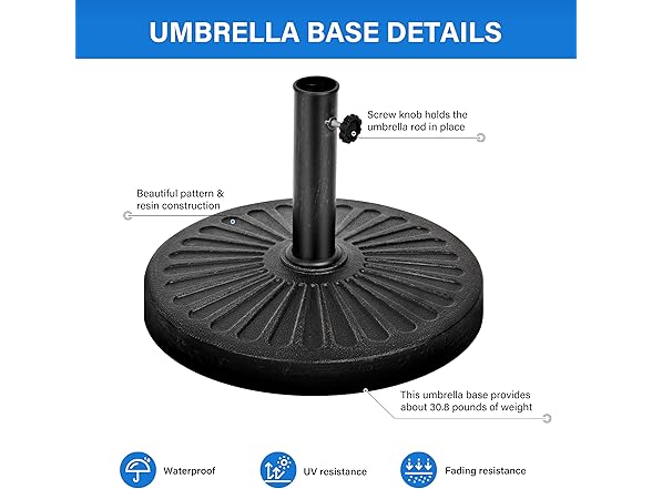 Simple Deluxe 18.11" Umbrella Base