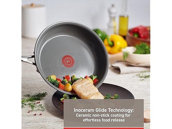 T-fal Ceramic Non-Stick Induction, Frypan Set