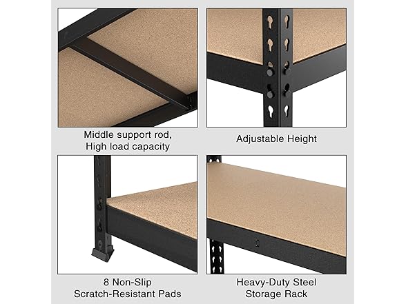 WORKPRO 5-Tier Steel Shelf 35x17x72