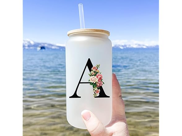 BIPEDS Personalized Glass Cup with Lid