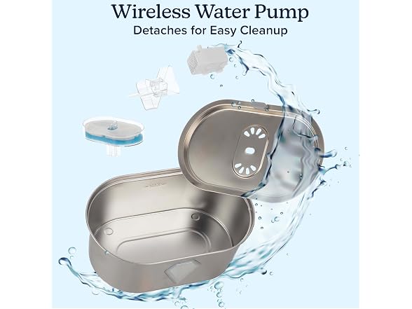 PETMAKER Cat Water Fountain - Stainless Steel