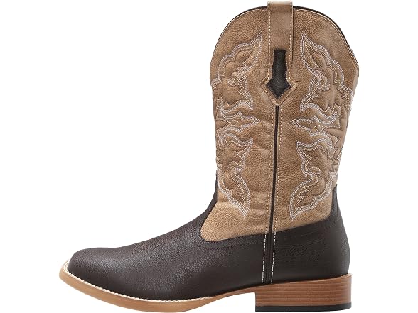 ROPER Mens Classic Square Toe Casual Boots Mid Calf - Brown - Size 10 M