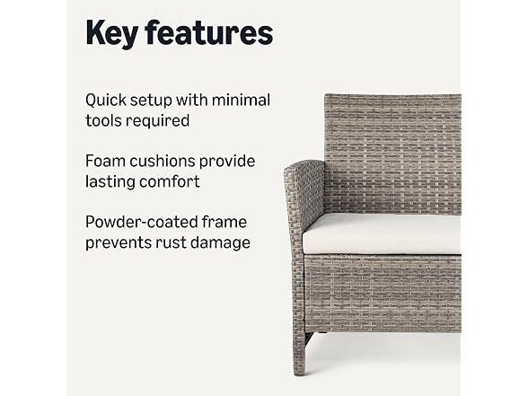 Amazon Basics Outdoor Patio Loveseat