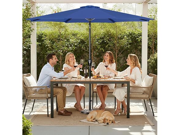 Simple Deluxe 7.5' Patio Umbrella, Blue - Gallery 6