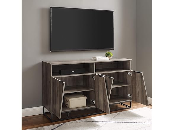 Walker Edison Angled Door Cabinet-Sidebo