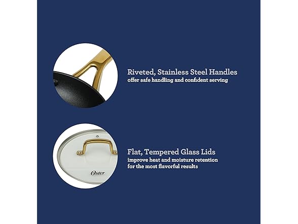 Oster Platinum Abbottsford 16 Piece Aluminum Pots and Pans 