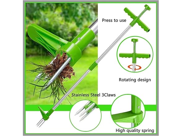JecTz GAR-61 Stand Up Weed Puller Long Handle