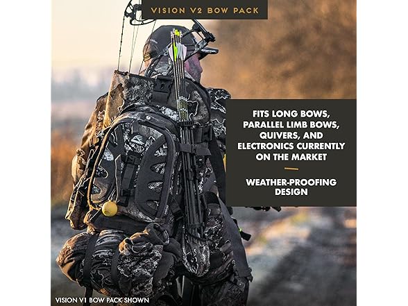 Insights Hunting by frogg toggs - The V2 Vision Bow Pack, Solid Elements Forest Green