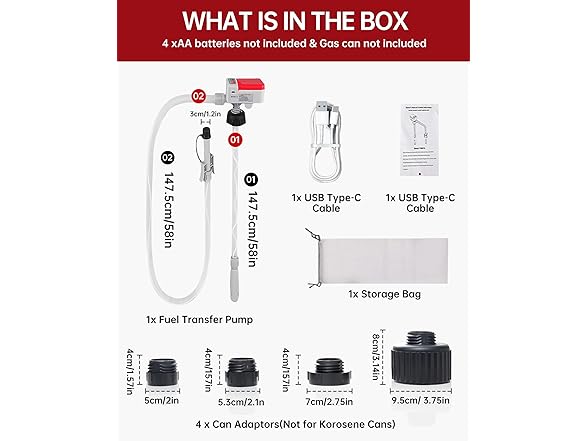 Plynvexa Portable Fuel Transfer Pump