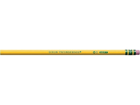 Ticonderoga Wood-Cased Pencils, #2 HB Soft, Yellow, 48 Ct