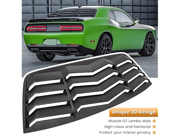 E-cowlboy Rear+Side Window Louvers for Dodge Cu