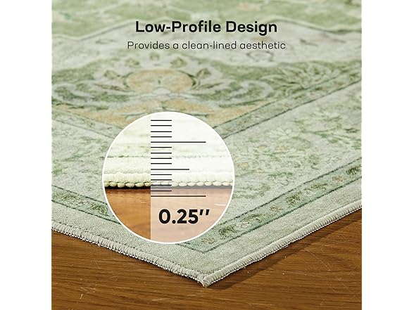 Marsail 8'x10' Machine Washable Area Rug