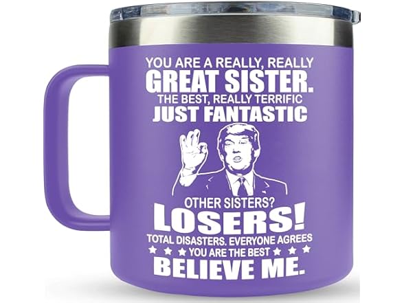 Best Sister Mug, 14 Oz Stainless Steel