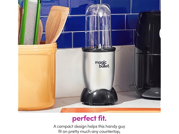 Magic Bullet Blender, Small, Silver, 11 Piece Set
