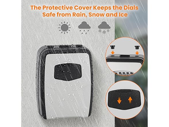 Fayleeko Portable Key Lock Box, Lock Box Wall Mo