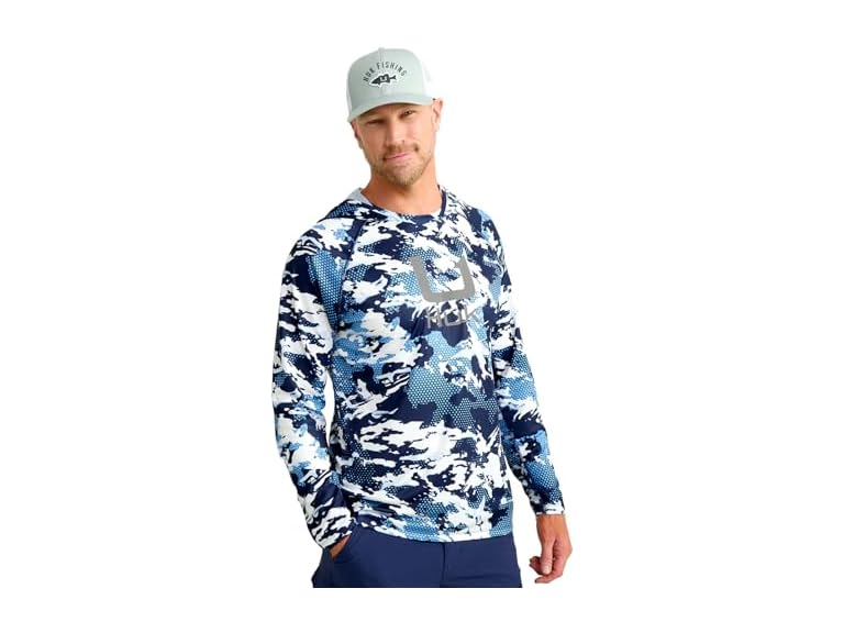 HUK Men's Standard KC Scott Patterned Pursuit Hoodie