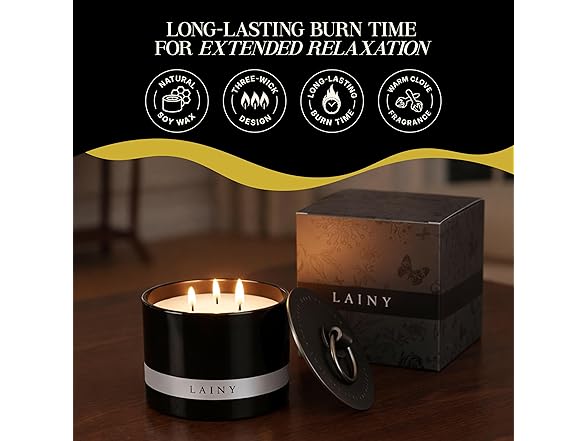 Clove Scent 3-Wick Scented Candle