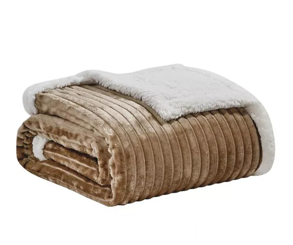 Ultra Soft Plush Corduroy Sherpa Blanket - Gallery 14