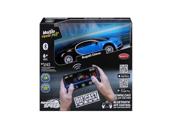 Maisto Tech R/C 1:41 Mini Metal Bugatti Chiron