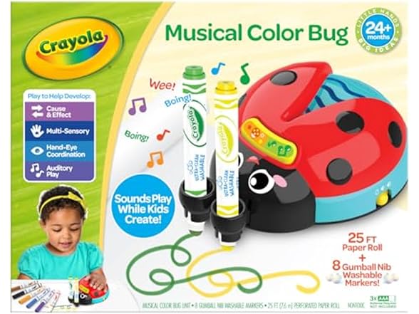 Crayola Musical Color Bug, Toddler Sensory Toy