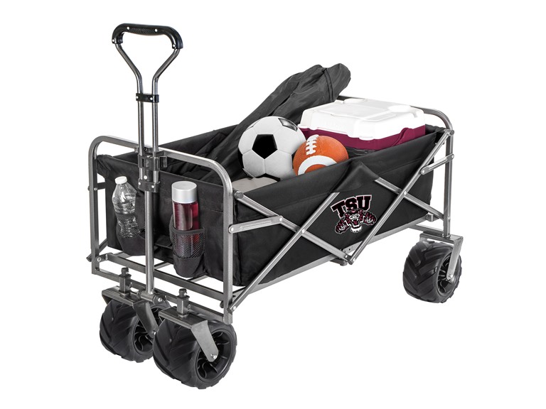 Smart Design Collegiate Heavy-Duty Utility Collapsible Wagon Beach Cart 20.15 x 35.5 x 22.5 Officially Licensed Logo