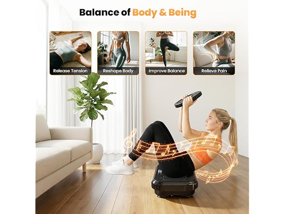 Steelite Vibration Plate Exercise Bluetooth