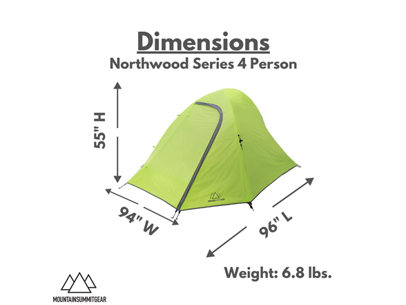 Caddis Sports Northwood II 4-Person Tent