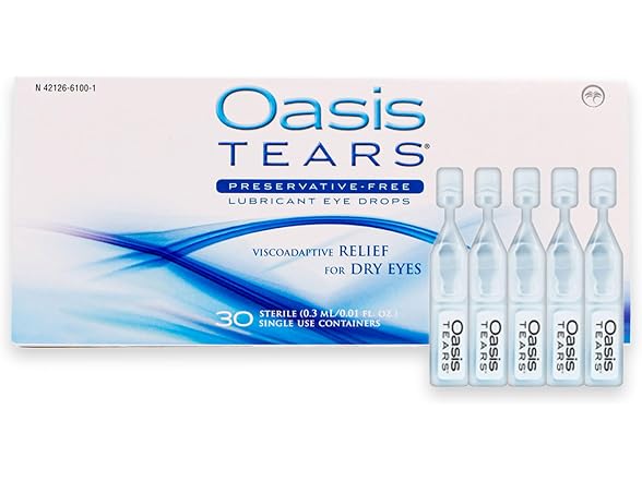 Oasis TEARS Preservative Free Eye Drops 30 Vials