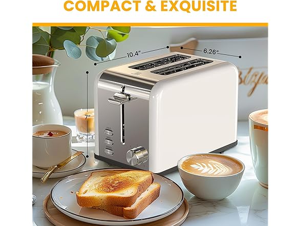 Simple Deluxe 2-Slice Toaster White