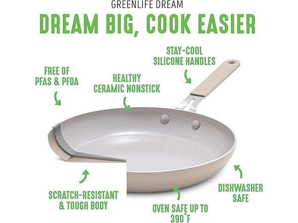 GreenLife 8” & 10” Nonstick Frying Pans