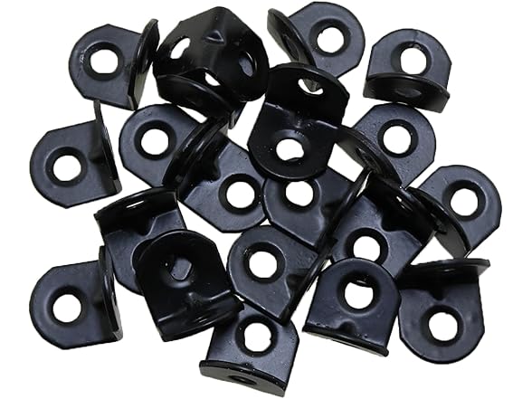 7Pcs Mini L Brackets 18x19x19mm Black