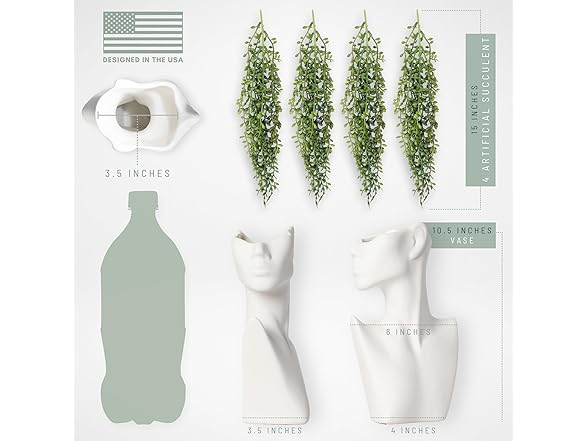 Laurel And Vine Decor Face Vase