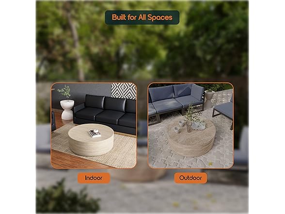 LeisureMod Sandy Coffee Table