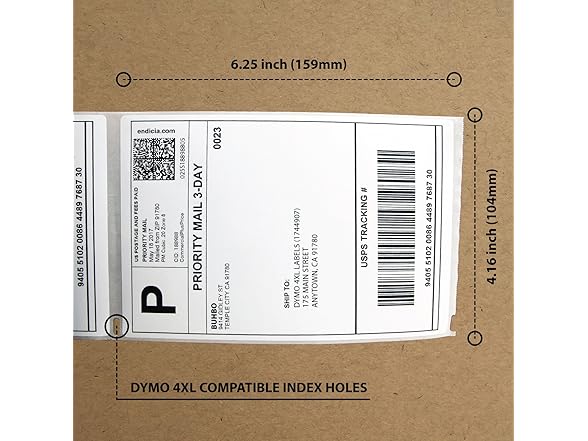 Buhbo 4" x 6" Shipping Label Roll