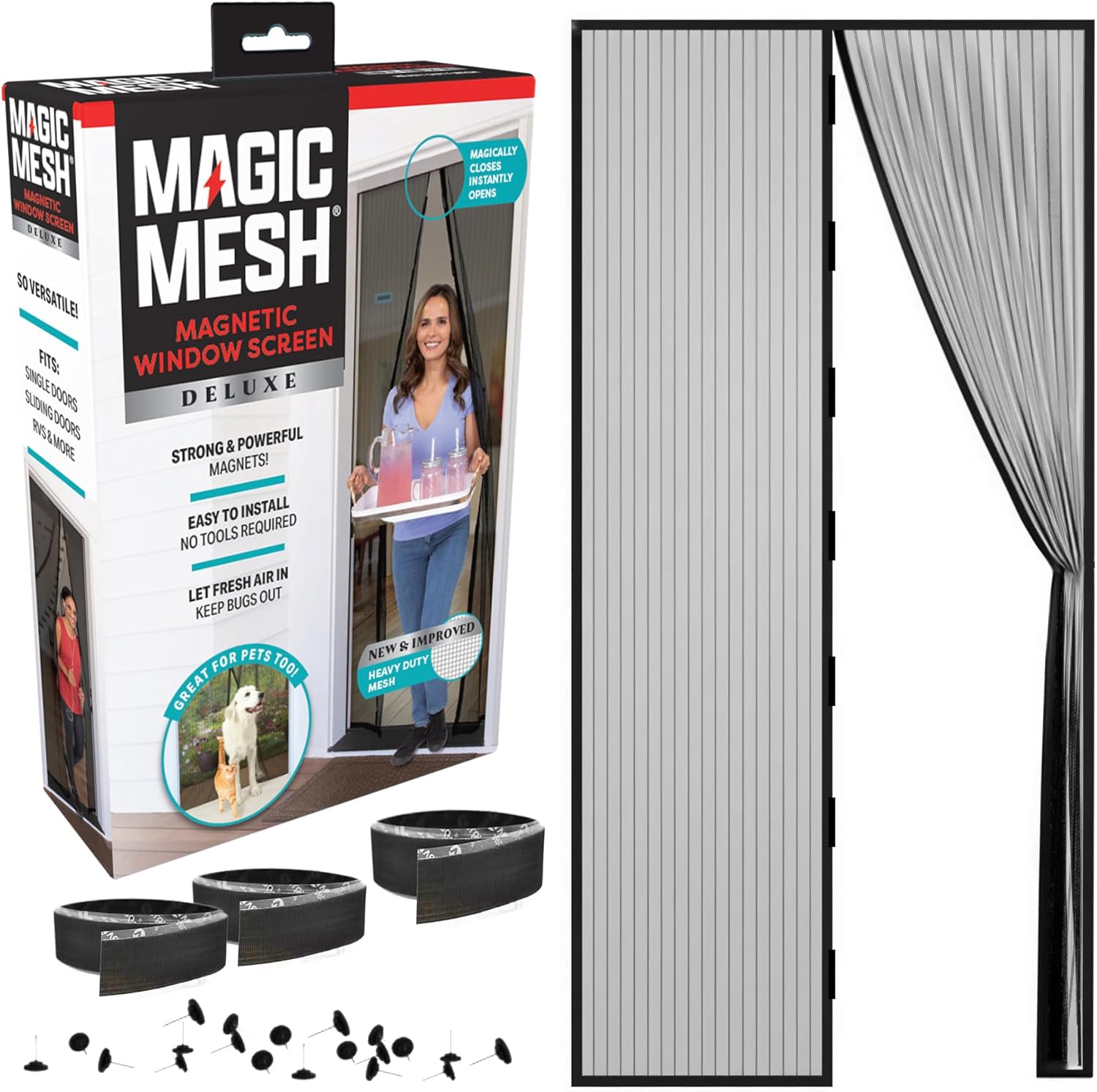 Magic Mesh Deluxe, Black | Magnetic Screen Door - Gallery 8