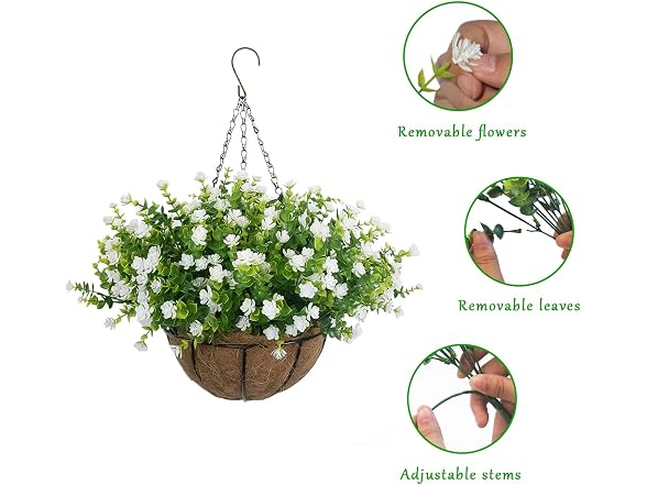 BCBLF White Artificial Flowers