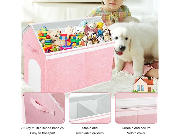 Large Toy Box Storage Organizer with Lid