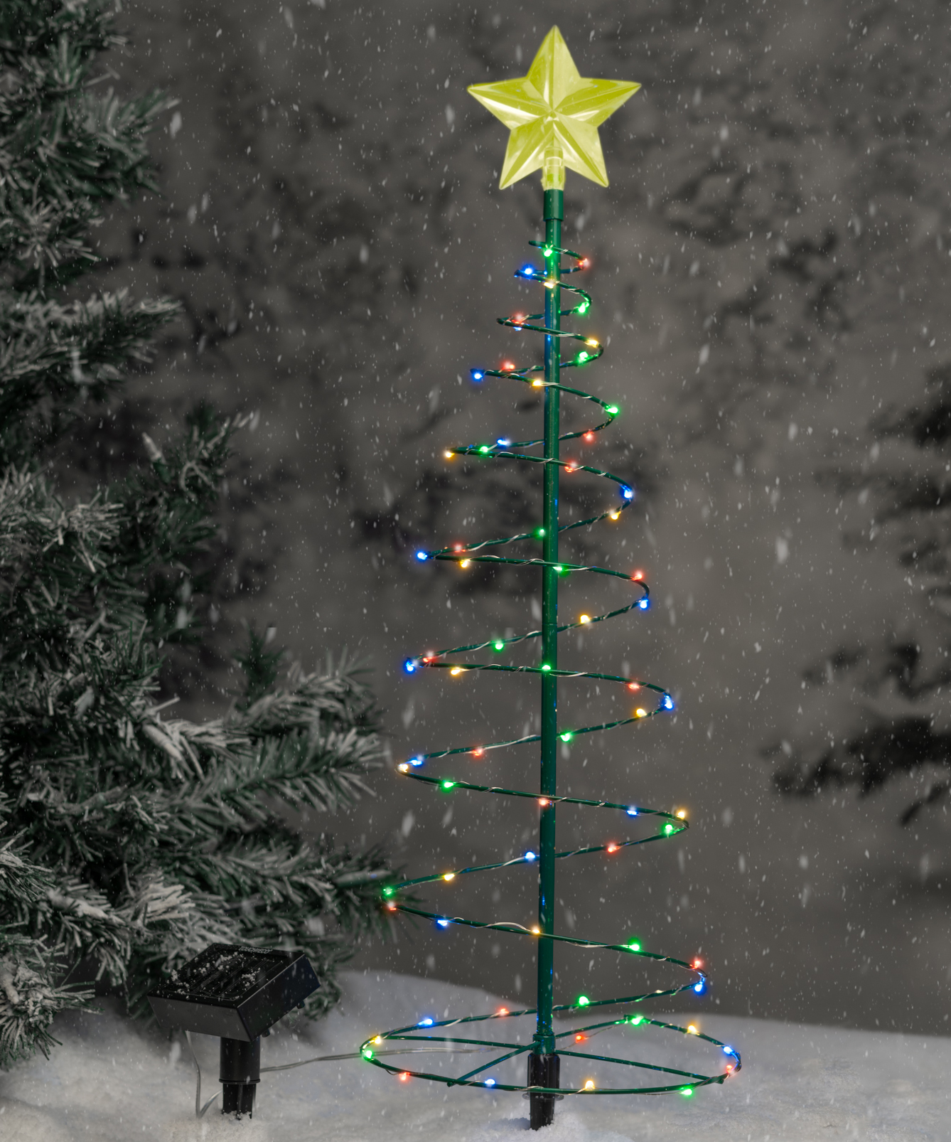 MERRYLITE Solar LED Metal Christmas Tree - Gallery 24
