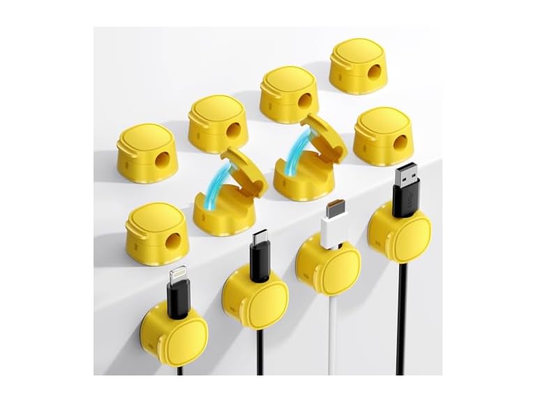 FlyCoco FlyCoco 12 Pack Magnetic Cable Clips Cord Orga