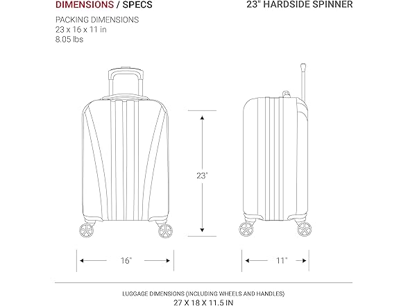 SwissGear 7585 Hardside Luggage Silver, Checked-Medium 23-Inch
