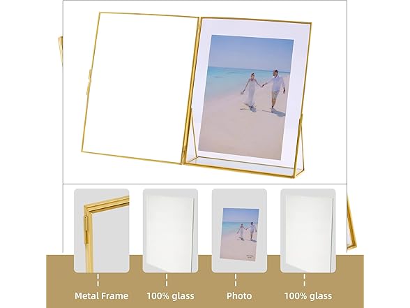 PHOSPHOR 8 x 10 Gold Picture Frame
