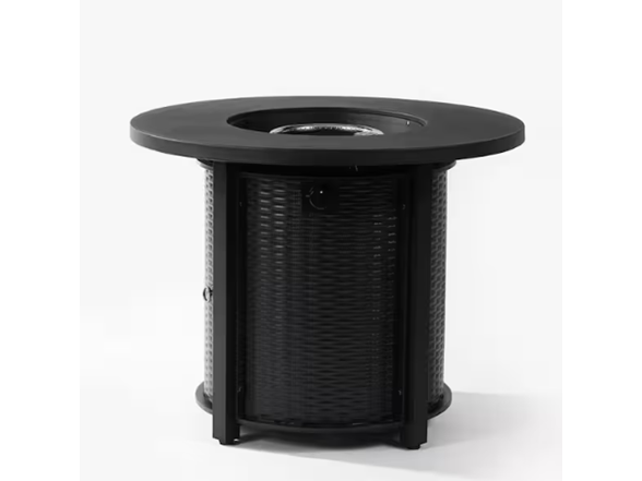 Amity 31.7" Black Round Fire Table Steel Lid