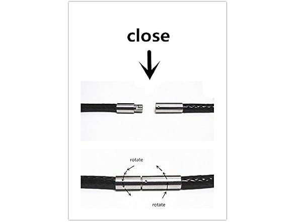 Glory Qin Black Wax Wire Leather Cord Chain