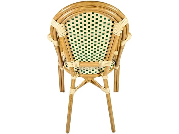 Chivari French Bistro Patio/Indoor Dining Chair, 2 Pack, Han (Open Box)