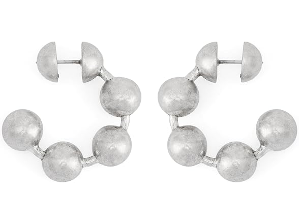 AllSaints Women's Ebby Ball Chain Hoop Earrings
