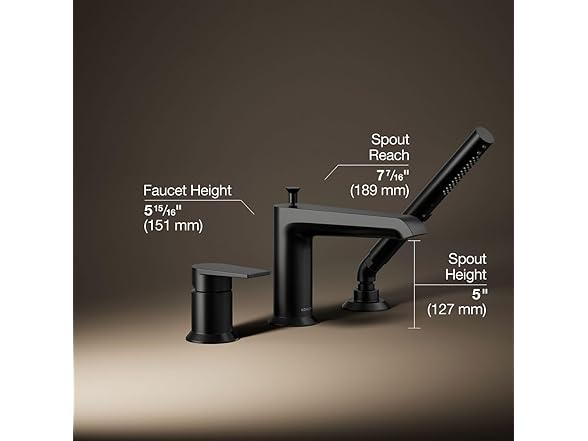 Kohler K-97070-4-BL Hint Deck-Mount 
