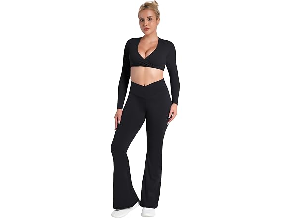 Sunzel Flare Fleece Leggings 28in XS Black